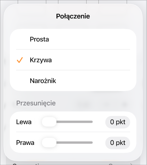 Narzędzia Połączenie z zaznaczonym narzędziem Krzywa.