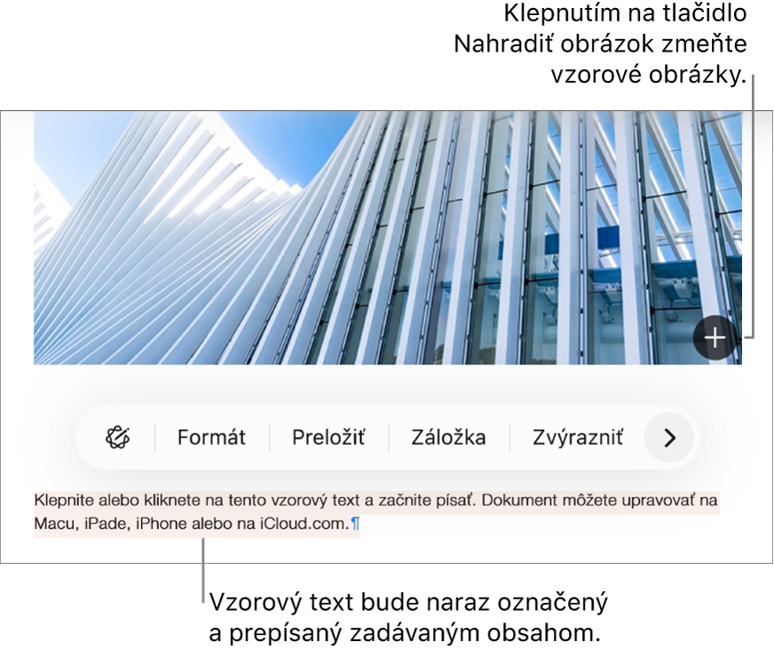 Vzorový text a obrázky.