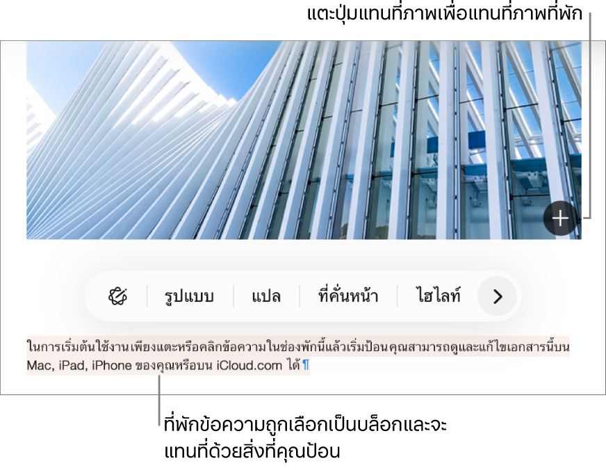 ข้อความในช่องว่างและภาพในช่องว่าง