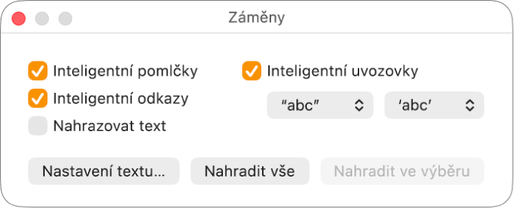 Okno Záměny