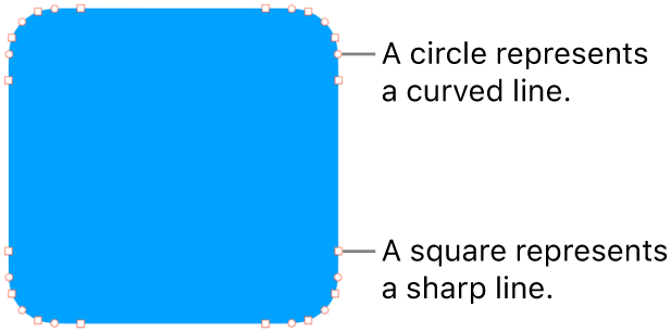 A shape with editable points.