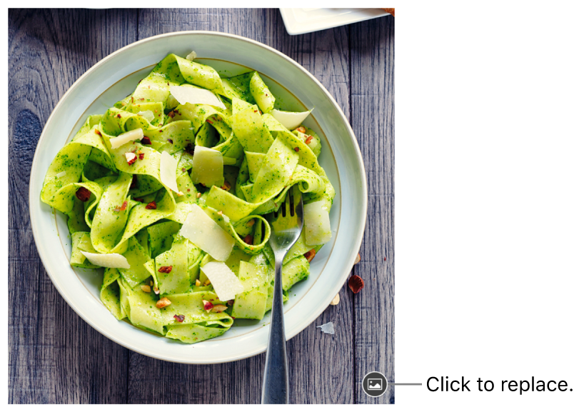 An image with a Replace Image button.