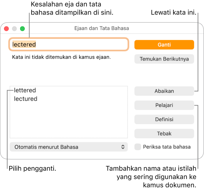 Jendela Ejaan dan Tata Bahasa.