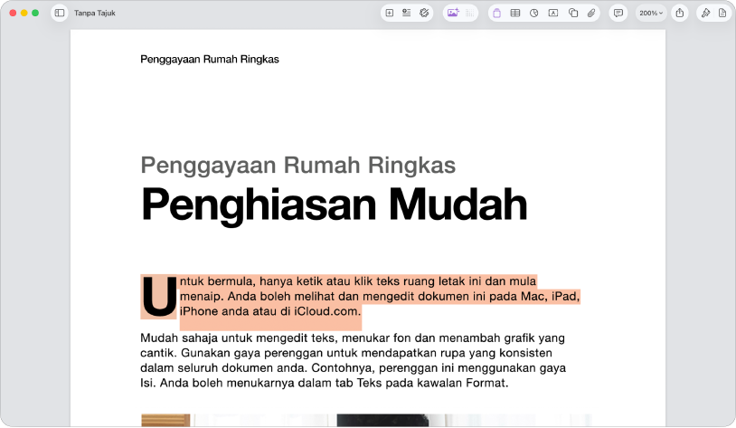 Dalam dokumen terbuka dengan teks ruang letak yang dipilih.