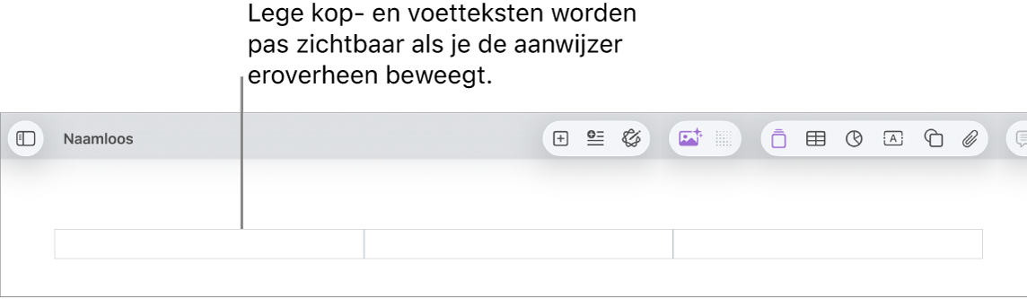 Drie koptekstvelden boven de titel van een document.