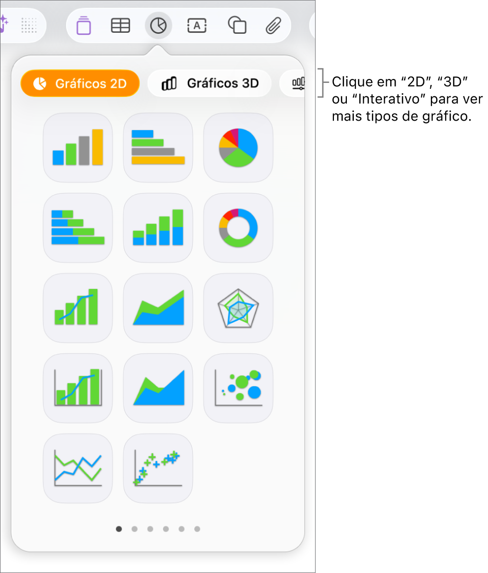 Menu "Adicionar gráfico”.