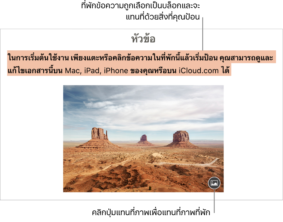 ข้อความในช่องว่างและภาพในช่องว่าง