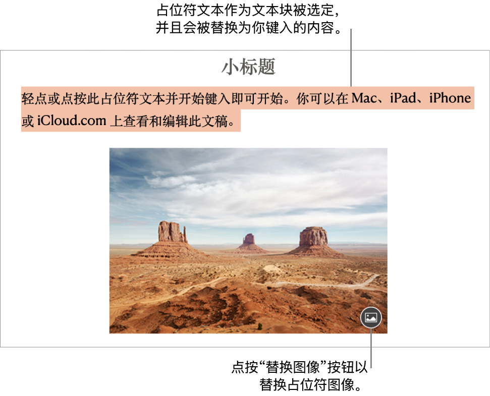 占位符文本和图像。