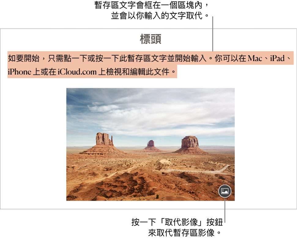 暫存區文字和影像。
