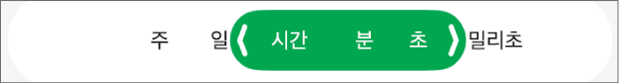 기간에 대한 셀의 포맷을 지정할 수 있는 제어기.