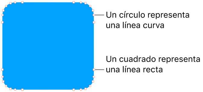 Una figura con puntos editables.