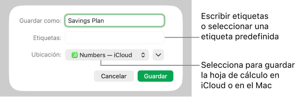 Cuadro de diálogo “Guardar como”.