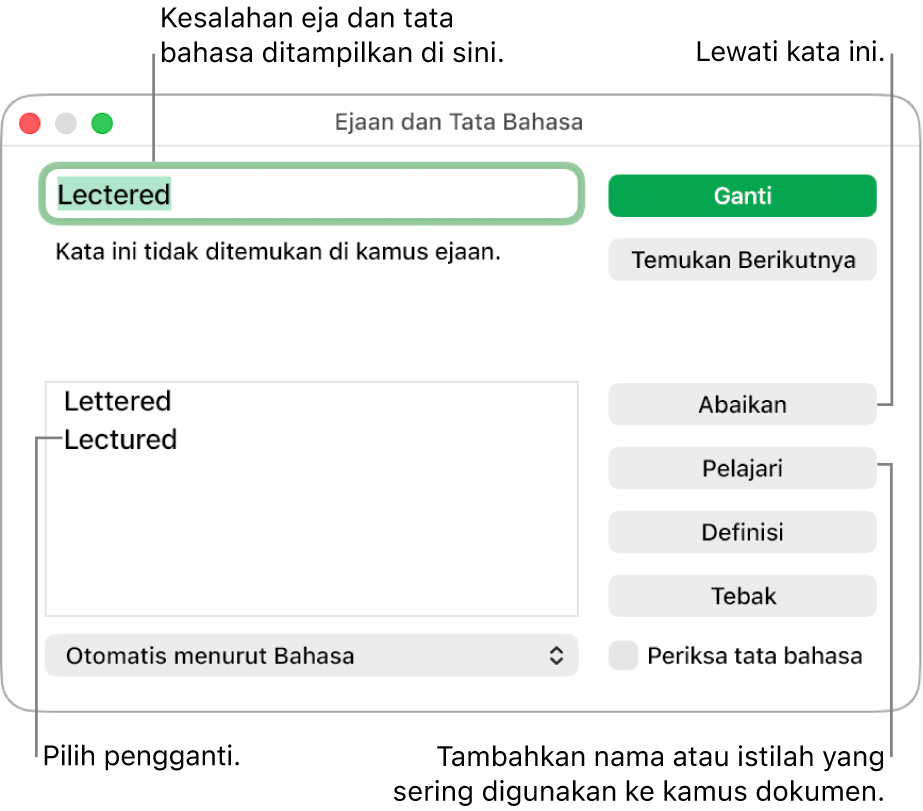 Jendela Ejaan dan Tata Bahasa.