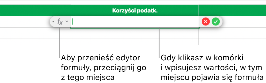 Edytor formuł.