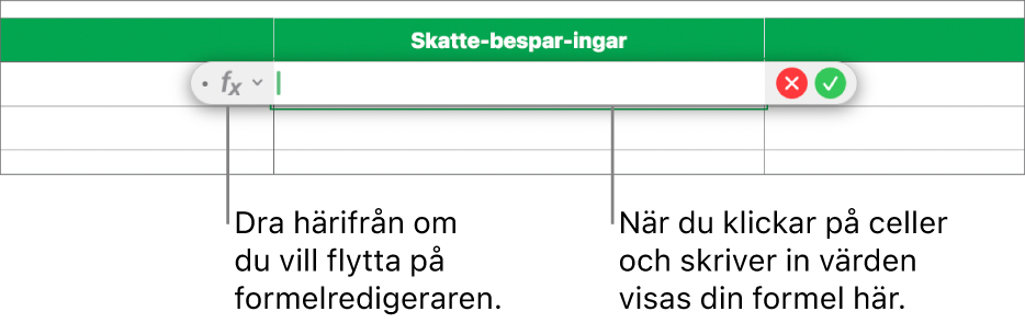 Formelredigeraren.