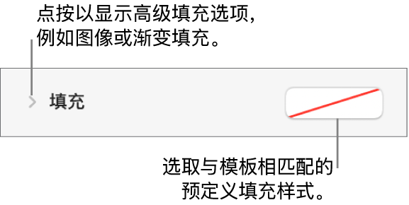 用于选取填充颜色的控制。