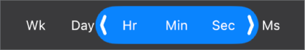Duration range selector.