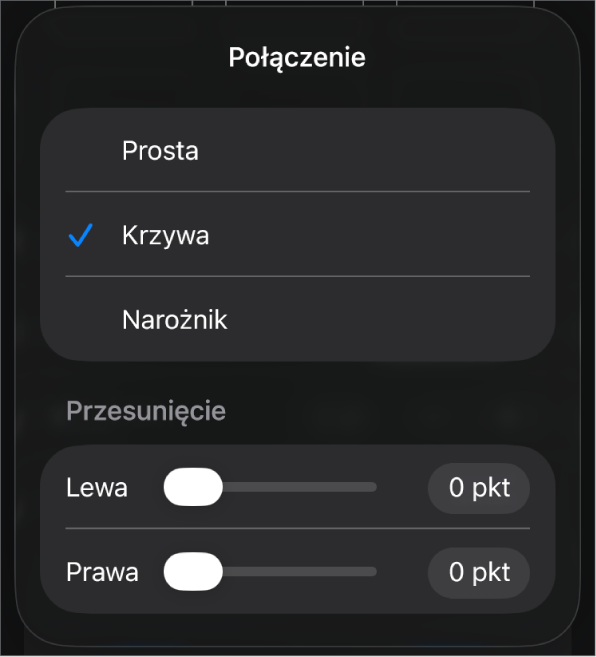 Narzędzia Połączenie z zaznaczonym narzędziem Krzywa.