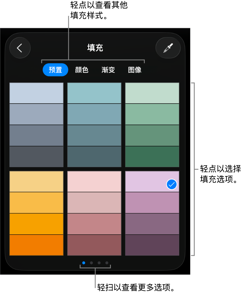 “样式”标签中的“填充”选项。