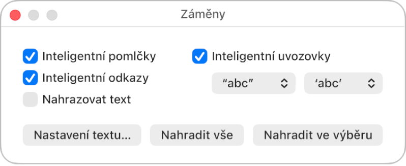 Okno Záměny