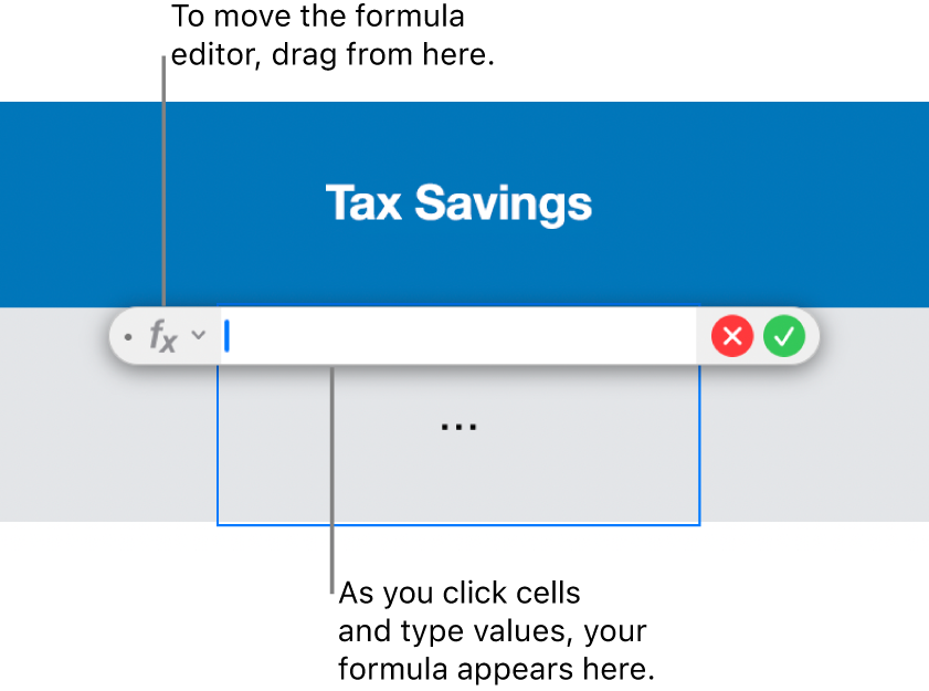 The Formula Editor.