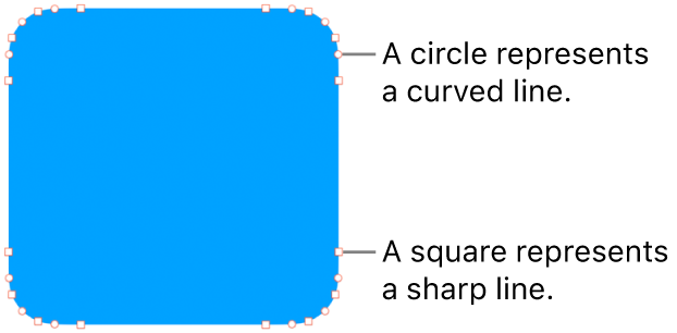 A shape with editable points.