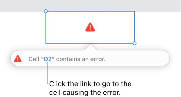 A cell error link.