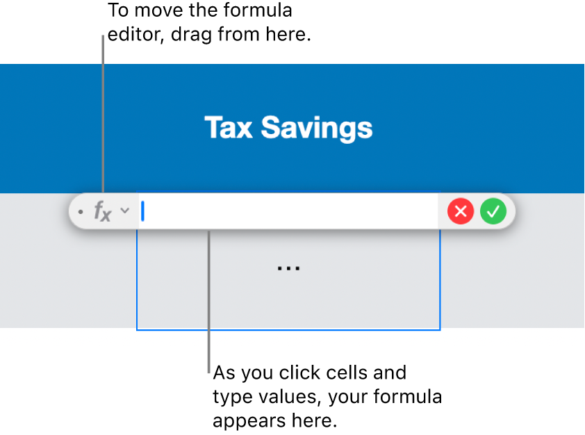 The Formula Editor.