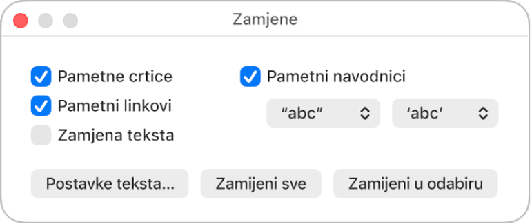 Prozor Zamjene.