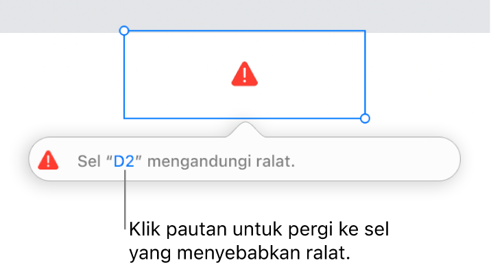 Pautan ralat sel.