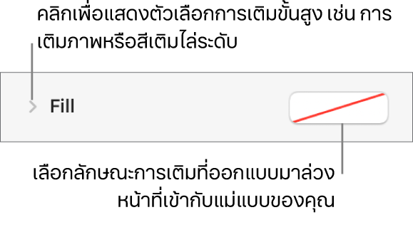 ตัวควบคุมสำหรับการเลือกสีเติม