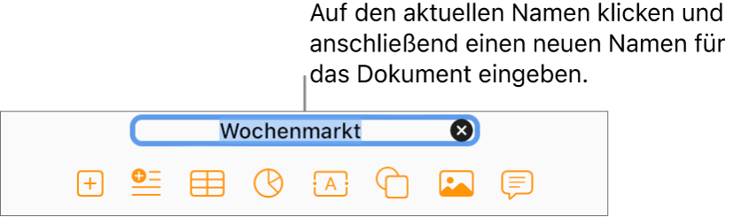 Der Name des aktuellen Dokuments, „Leeres Layout“, ist oben im Dokument ausgewählt.