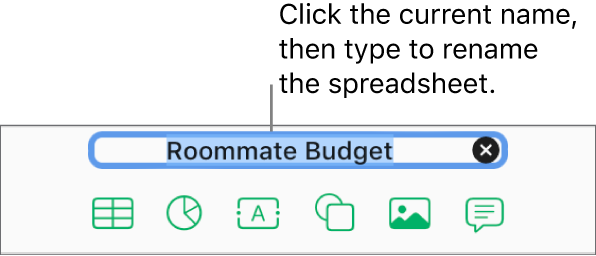 The current spreadsheet name, Blank, selected at the top of the spreadsheet.