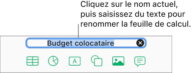 Le nom de la feuille de calcul actuelle, Sans titre, est sélectionné en haut de la feuille de calcul.