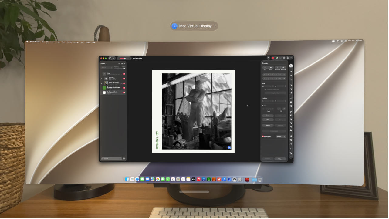 Mac Virtual Display showing the Compressor app open.