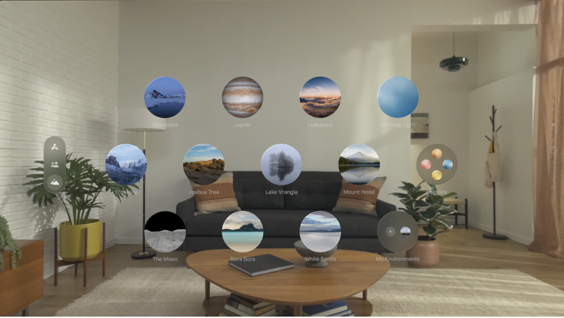 Environments View, showing Environments to choose from.