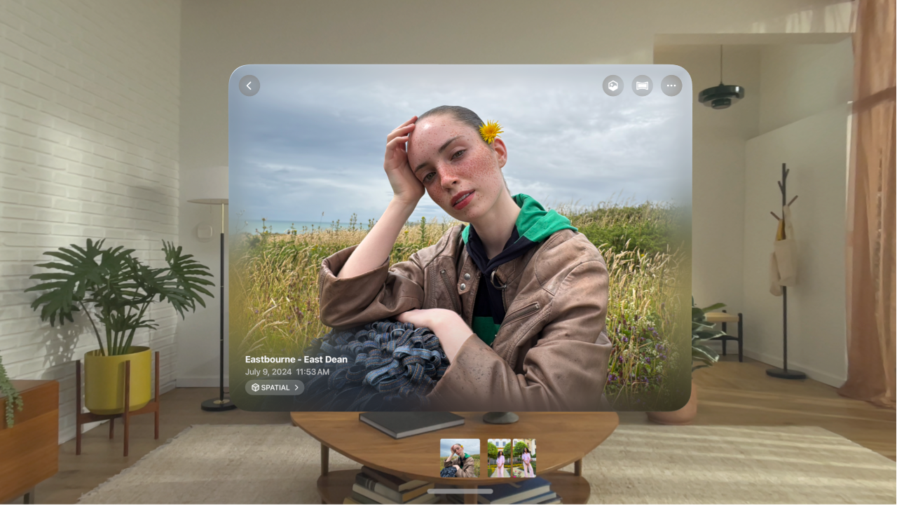 A spatial photo displayed on Apple Vision Pro.
