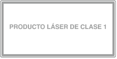 Una etiqueta que dice Producto láser de clase 1.