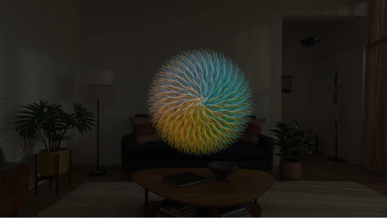 Apple Vision Pro 上的「靜觀」App。
