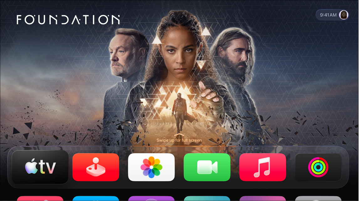 Началният екран на Apple TV.