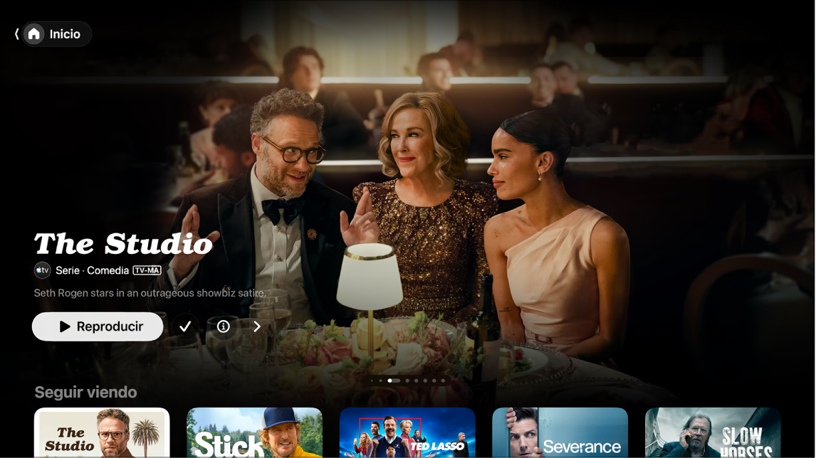 App Apple TV en la pantalla de inicio