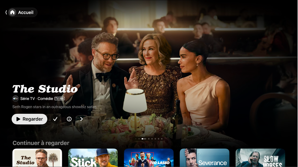 L’app Apple TV sur l’écran Accueil.