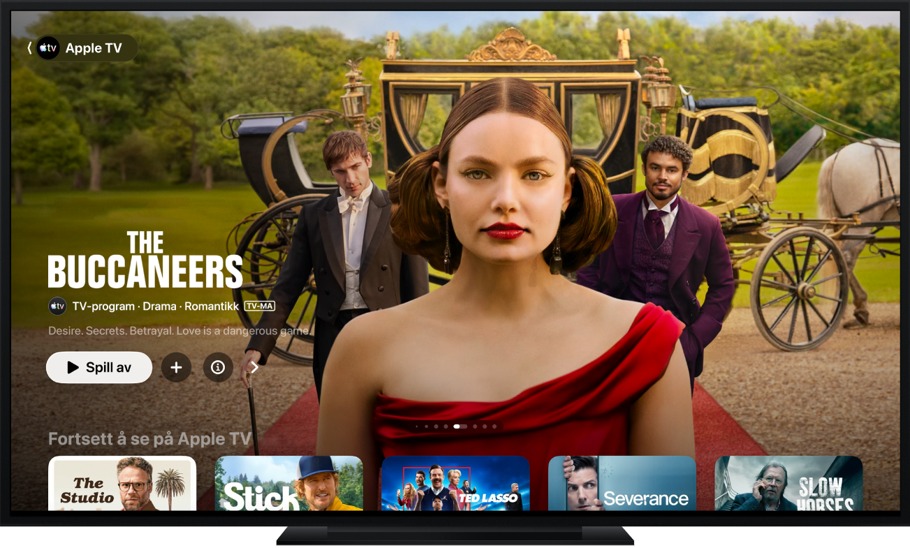 En Apple TV som viser TV-appen