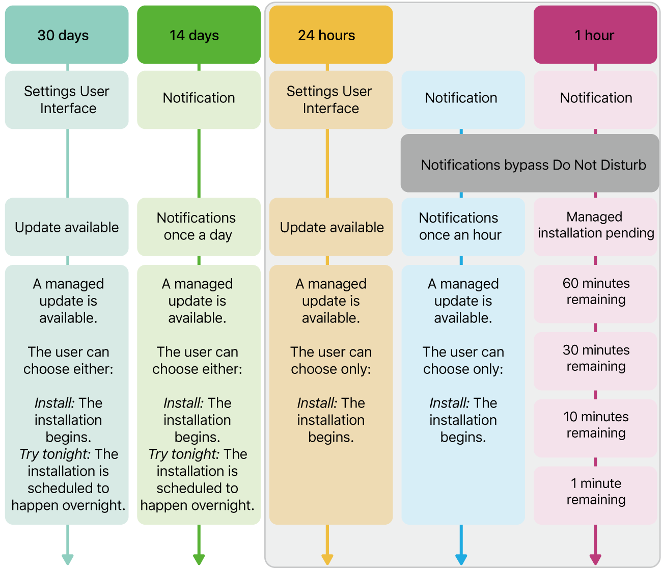 Software update availability information.