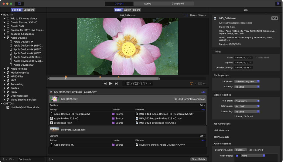 Okno apky Compressor.