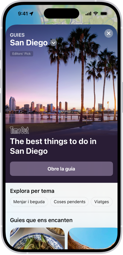 L’app Mapes mostra una guia d’ubicacions subaquàtiques.