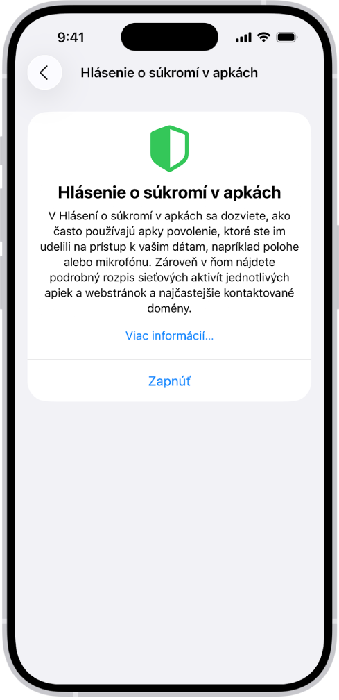 Hlásenie o súkromí v apkách s informáciami o apkách v kategórii Prístup k dátam a senzorom a o apkách v kategórii Sieťové aktivity apky.