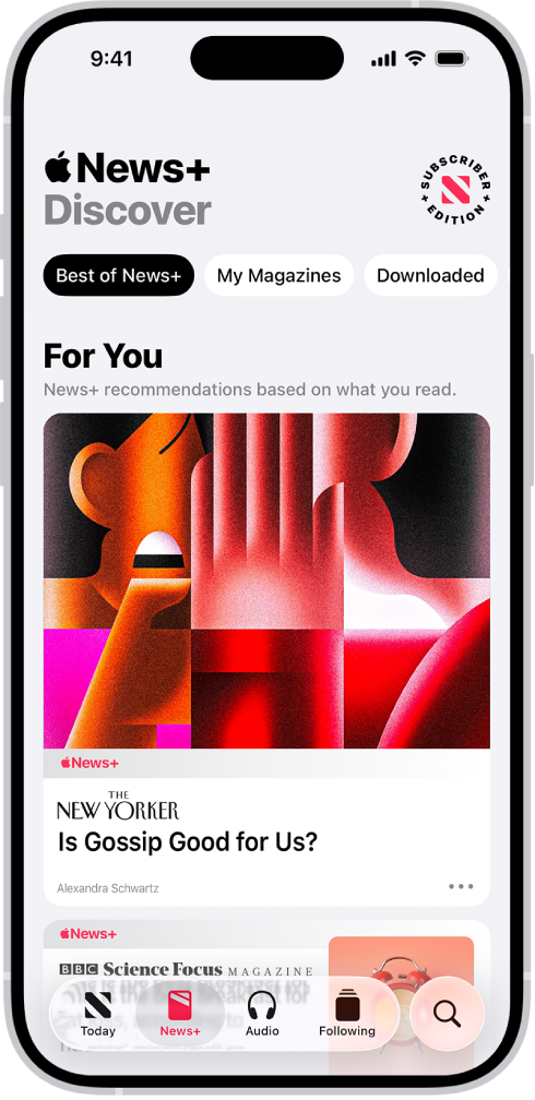 Një artikull reviste nga Apple News+. Në skedat në fund, është zgjedhur News+.