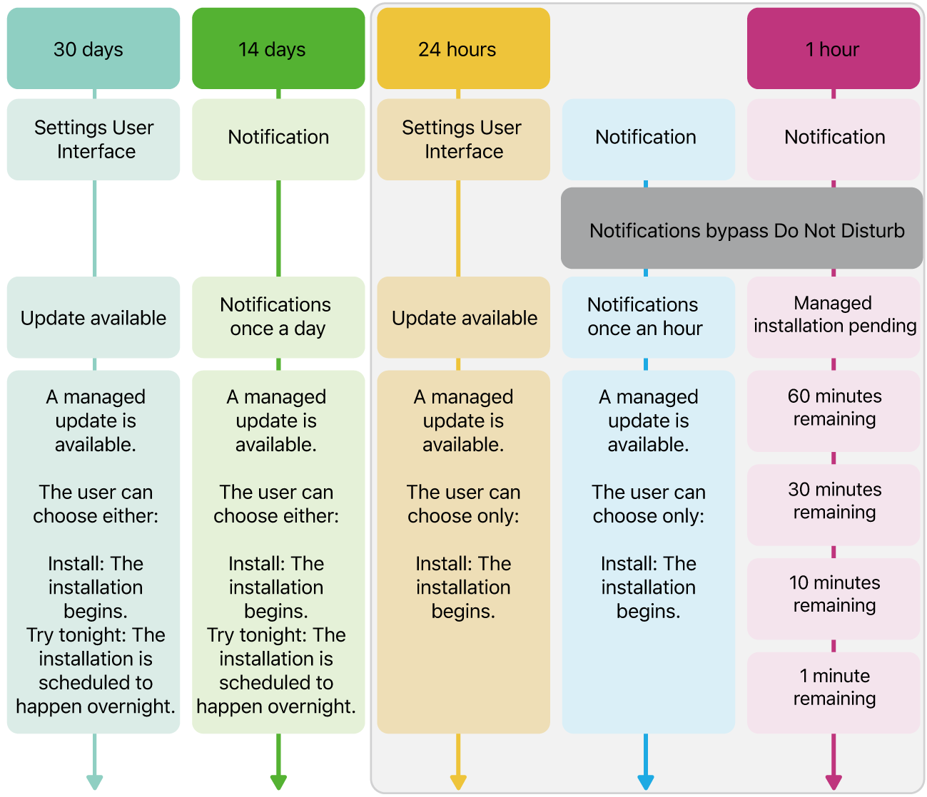 Software update availability information.