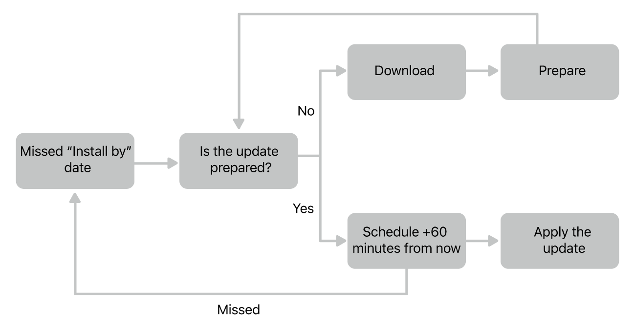 Software update flow chart.